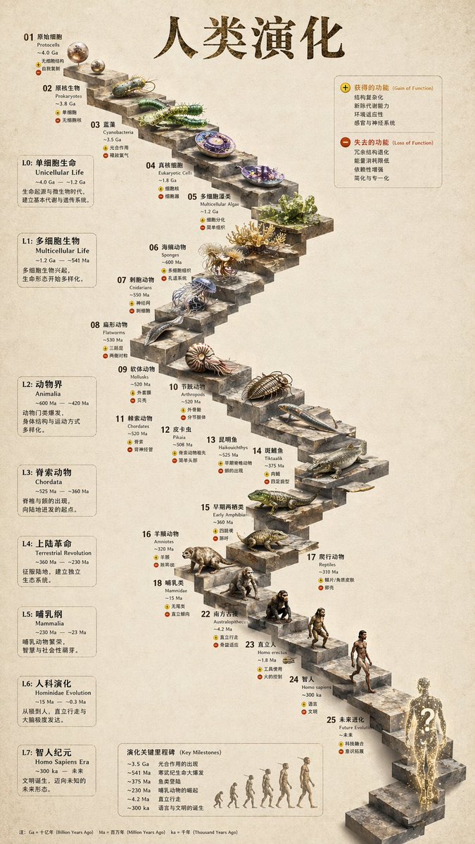 3D Stone Staircase Evolution Infographic