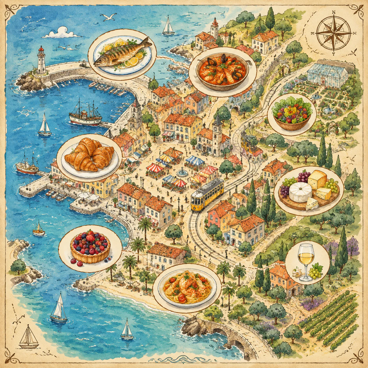مثال من GPT Image 2.5: خريطة طعام مصوّرة